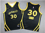 Golden State Warriors #30 Stephen Curry Youth 2023-24 Black City Edition Swingman Jersey