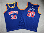Golden State Warriors #30 Stephen Curry Youth 2021-22 Blue Classic Edition Swingman Jersey