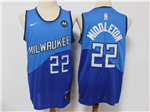 Milwaukee Bucks #22 Khris Middleton 2020-21 Blue City Edition Swingman Jersey