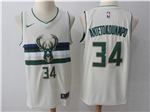 Milwaukee Bucks #34 Giannis Antetokounmpo Cream City Edition Swingman Jersey