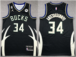 Milwaukee Bucks #34 Giannis Antetokounmpo 2022-23 Black Statement Swingman Jersey