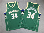 Milwaukee Bucks #34 Giannis Antetokounmpo Youth Green Swingman Jersey