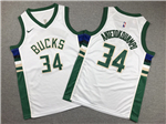 Milwaukee Bucks #34 Giannis Antetokounmpo Youth White Swingman Jersey