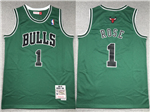 Chicago Bulls #1 Derrick Rose 2008-09 Green Hardwood Classics Jersey