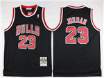 Chicago Bulls #23 Michael Jordan 1997-98 Black Hardwood Classics Jersey