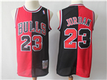 Chicago Bulls #23 Michael Jordan 1996-97 Red Black Split Hardwood Classics Jersey