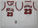 Chicago Bulls #23 Michael Jordan 1997-98 White Hardwood Classics Jersey