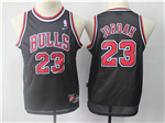 Chicago Bulls #23 Michael Jordan Youth Throwback Black Jersey