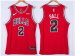 Chicago Bulls #2 Lonzo Ball Red Swingman Jersey
