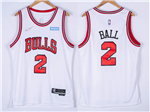Chicago Bulls #2 Lonzo Ball White Swingman Jersey