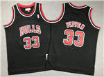 Chicago Bulls #33 Scottie Pippen Black 1997-98 Red Hardwood Classics Jersey