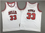 Chicago Bulls #33 Scottie Pippen White 1997-98 Red Hardwood Classics Jersey