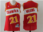 Atlanta Hawks #21 Dominique Wilkins Red Hardwood Classics Jersey