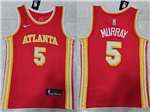 Atlanta Hawks #5 Dejounte Murray Red Swingman Jersey