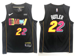 Miami Heat #22 Jimmy Butler 2021-22 Black City Edition Swingman Jersey