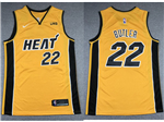 Miami Heat #22 Jimmy Butler 2020-21 Yellow Earned Edition Swingman Jersey