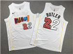 Miami Heat #22 Jimmy Butler Youth 2022-23 White City Edition Swingman Jersey
