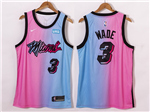 Miami Heat #3 Dwyane Wade 2020-21 Pink/Blue City Edition Swingman Jersey