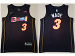Miami Heat #3 Dwyane Wade 2021-22 Black City Edition Swingman Jersey