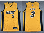 Miami Heat #3 Dwyane Wade 2020-21 Yellow Earned Edition Swingman Jersey