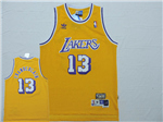 Los Angeles Lakers #13 Wilt Chamberlain Gold Hardwood Classic Jersey