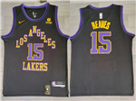 Los Angeles Lakers #15 Austin Reaves 2023-24 Black City Edition Swingman Jersey
