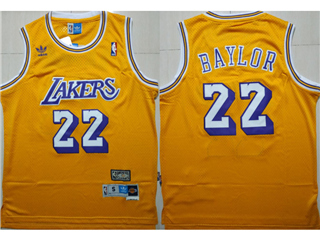 Los Angeles Lakers #22 Elgin Baylor Gold Hardwood Classic Jersey