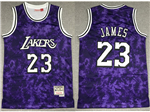 Los Angeles Lakers #23 Lebron James Galaxy Hardwood Classics Jersey