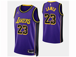 Los Angeles Lakers #23 Lebron James 2022-24 Purple Statement Swingman Jersey