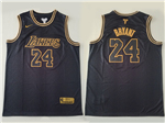 Los Angeles Lakers #24 Kobe Bryant Black Gold Black Mamba Forever Legend Jersey