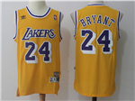 Los Angeles Lakers #24 Kobe Bryant Gold Hardwood Classic Jersey