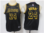 Los Angeles Lakers #24 Kobe Bryant Youth Black City Edition Swingman Jersey