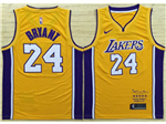 Los Angeles Lakers #24 Kobe Bryant Gold Black Mamba Swingman Jersey