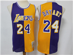 Los Angeles Lakers #24 Kobe Bryant Purple Gold Split Hardwood Classic Jersey