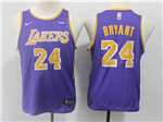 Los Angeles Lakers #24 Kobe Bryant Youth Purple Swingman Jersey