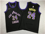 Los Angeles Lakers #24 Kobe Bryant Youth 2023-24 Black City Edition Swingman Jersey