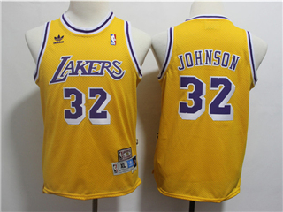 Los Angeles Lakers #32 Magic Johnson Youth Gold Hardwood Classic Jersey