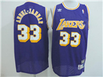 Los Angeles Lakers #33 Kareem Abdul-Jabbar Purple Hardwood Classic Jersey