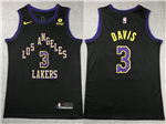 Los Angeles Lakers #3 Anthony Davis 2023-24 Black City Edition Swingman Jersey