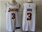 Los Angeles Lakers #3 Anthony Davis White Swingman Jersey