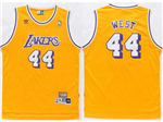 Los Angeles Lakers #44 Jerry West Gold Hardwood Classic Jersey