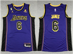 Los Angeles Lakers #6 Lebron James 2022-23 Purple Statement Swingman Jersey