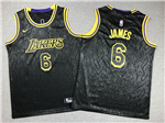 Los Angeles Lakers #6 Lebron James Youth Black City Edition Swingman Jersey
