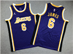 Los Angeles Lakers #6 Lebron James Youth 2022-23 Purple Statement Swingman Jersey