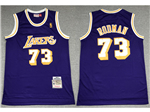 Los Angeles Lakers #73 Dennis Rodman 1998-99 Purple Hardwood Classics Jersey