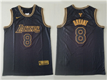 Los Angeles Lakers #8 Kobe Bryant Black Gold Black Mamba Forever Legend Jersey