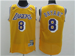 Los Angeles Lakers #8 Kobe Bryant 1996-97 Gold Hardwood Classic Jersey