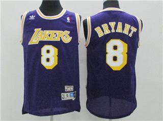 Los Angeles Lakers #8 Kobe Bryant 1996-97 Purple Hardwood Classic Jersey