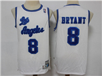 Los Angeles Lakers #8 Kobe Bryant White Hardwood Classic Jersey