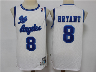 Los Angeles Lakers #8 Kobe Bryant White Hardwood Classic Jersey